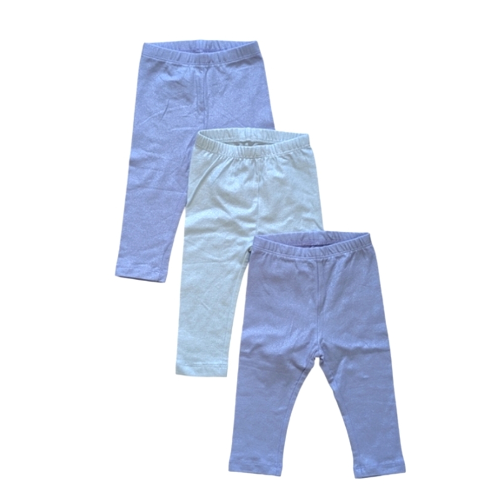 NWOT! ON Jersey Shimmer Leggings in Lavender and White - Size 12-18M